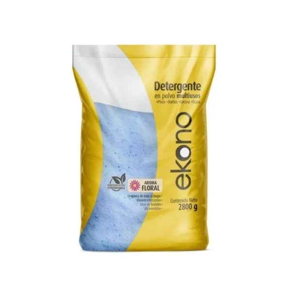 Detergente en Polvo Ekono Floral x 2800 grs