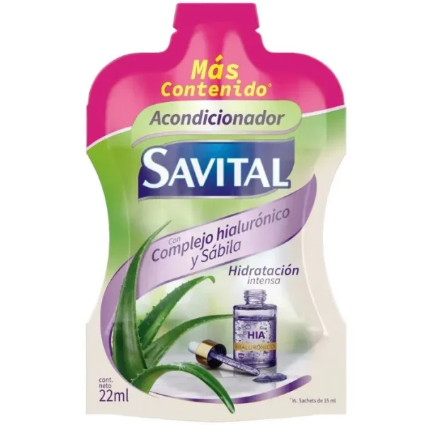 Acondicionador Savital con Complejo Hialurónico y Sábila Sachet