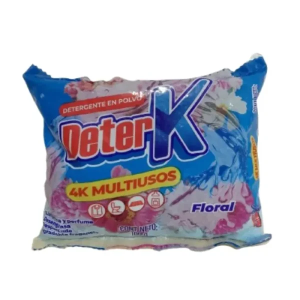 Detergente en Polvo DeterK Floral 100 grs