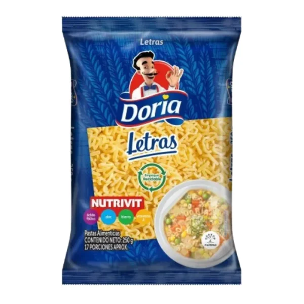 Pasta Doria Letras 250 grs