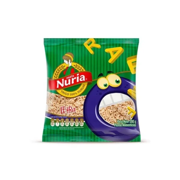 Pasta Nuria Letras 200 grs