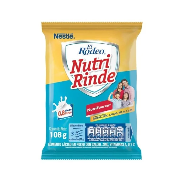 Leche en Polvo El Rodeo Nutri Rinde 108 grs
