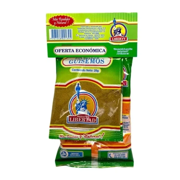 Oferta económica Color extra 125g – Guisemos 20g – Ajo molido 15g Libertad