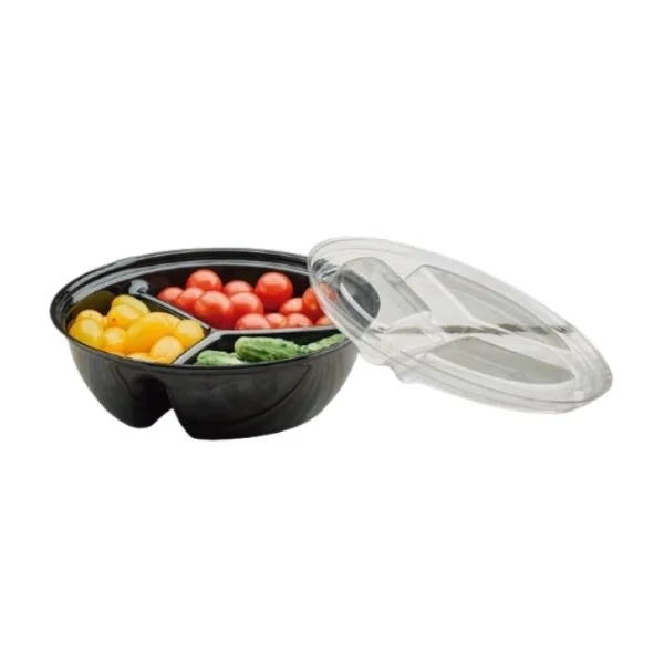 Contenedor con Tapa 3 Divisiones Negro Darnel Unidad