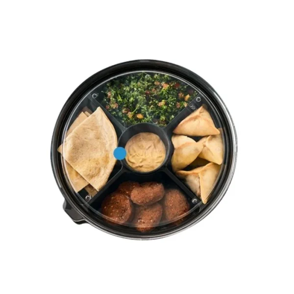 Contenedor con Tapa 4 Divisiones Negro Darnel Unidad
